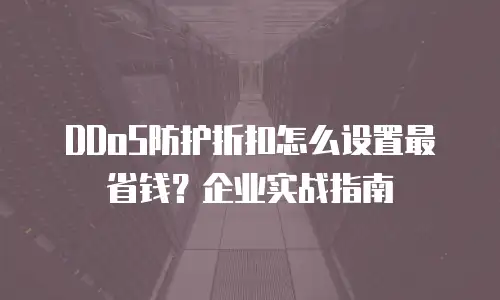 DDoS防护折扣怎么设置最省钱？企业实战指南