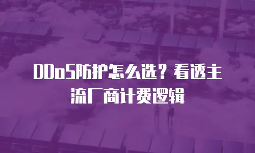DDoS防护怎么选？看透主流厂商计费逻辑
