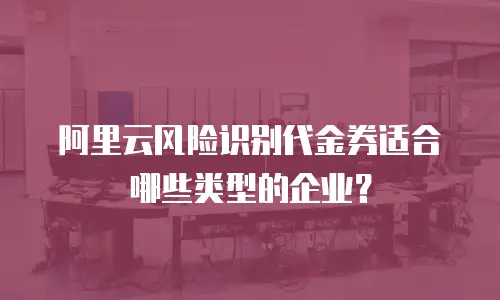 阿里云风险识别代金券适合哪些类型的企业？
