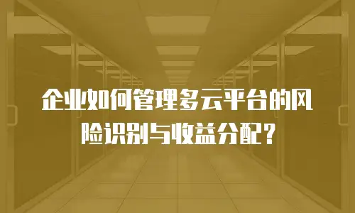 企业如何管理多云平台的风险识别与收益分配？