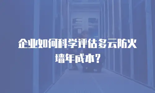 企业如何科学评估多云防火墙年成本？