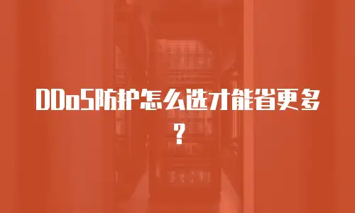 DDoS防护怎么选才能省更多？