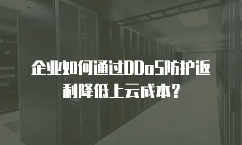 企业如何通过DDoS防护返利降低上云成本？