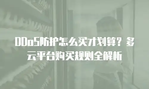 DDoS防护怎么买才划算？多云平台购买规则全解析
