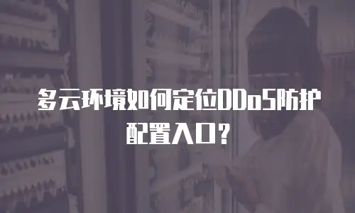 多云环境如何定位DDoS防护配置入口？