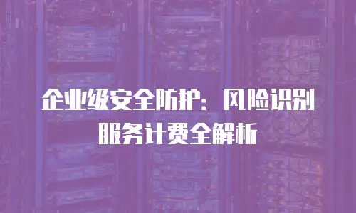 企业级安全防护：风险识别服务计费全解析