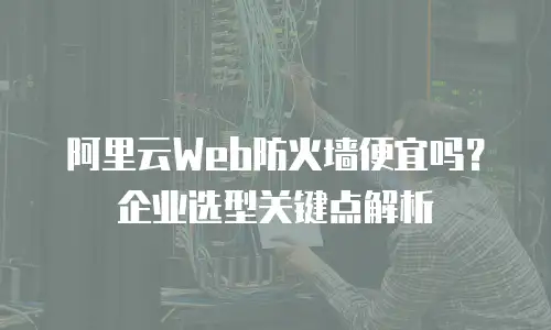 阿里云Web防火墙便宜吗？企业选型关键点解析
