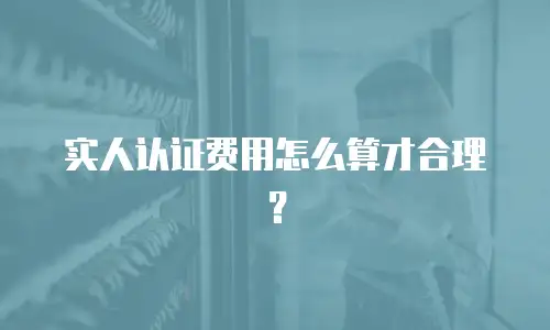 实人认证费用怎么算才合理？