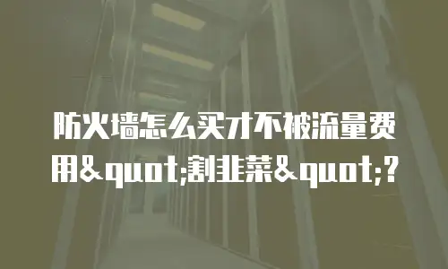 防火墙怎么买才不被流量费用
