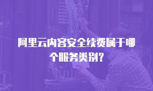 阿里云内容安全续费属于哪个服务类别？
