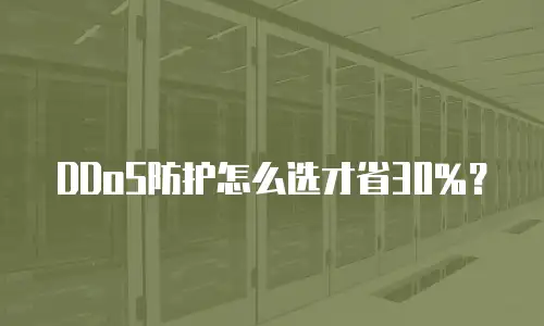 DDoS防护怎么选才省30%？