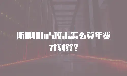 防御DDoS攻击怎么算年费才划算？