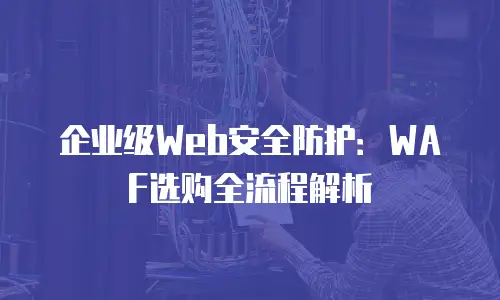 企业级Web安全防护：WAF选购全流程解析