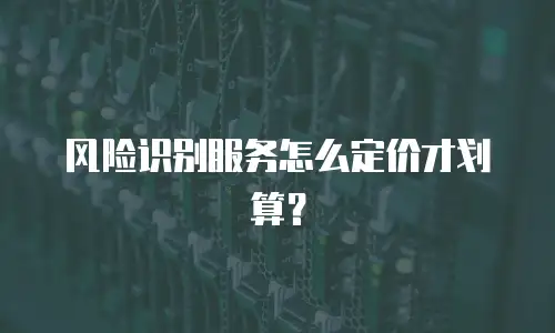 风险识别服务怎么定价才划算？