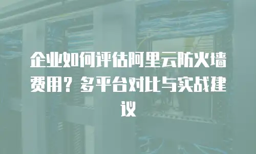 企业如何评估阿里云防火墙费用？多平台对比与实战建议