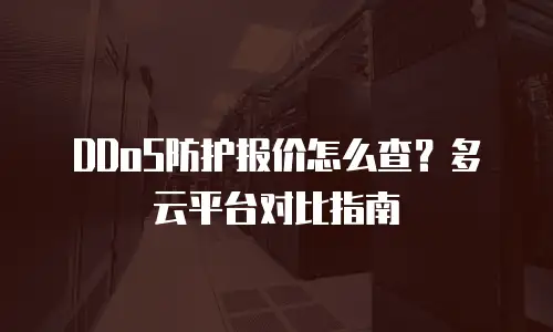 DDoS防护报价怎么查？多云平台对比指南