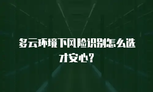 多云环境下风险识别怎么选才安心？