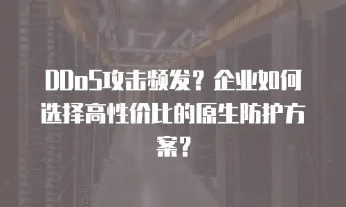 DDoS攻击频发？企业如何选择高性价比的原生防护方案？