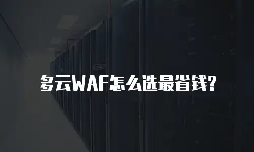 多云WAF怎么选最省钱？