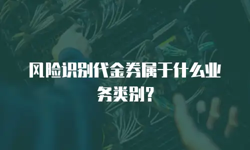 风险识别代金券属于什么业务类别？