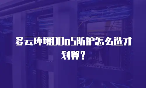 多云环境DDoS防护怎么选才划算？