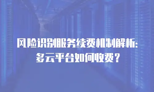 风险识别服务续费机制解析：多云平台如何收费？