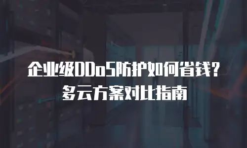 企业级DDoS防护如何省钱？多云方案对比指南