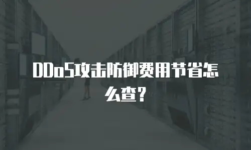 DDoS攻击防御费用节省怎么查？