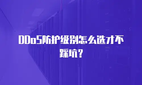 DDoS防护级别怎么选才不踩坑？