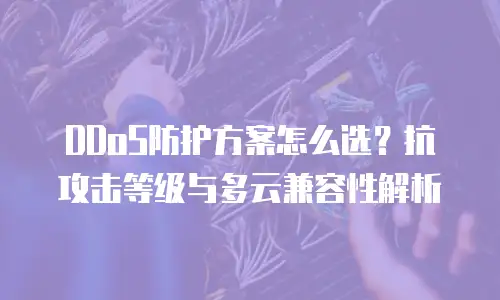 DDoS防护方案怎么选？抗攻击等级与多云兼容性解析