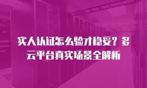 实人认证怎么验才稳妥？多云平台真实场景全解析