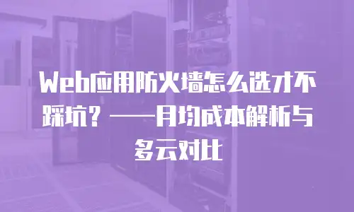 Web应用防火墙怎么选才不踩坑？——月均成本解析与多云对比