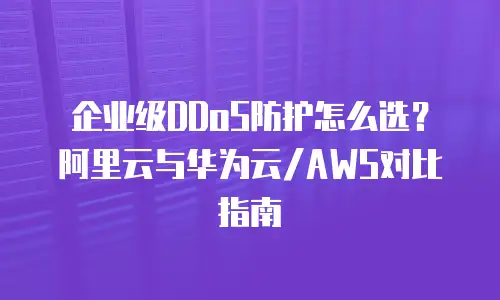 企业级DDoS防护怎么选？阿里云与华为云/AWS对比指南