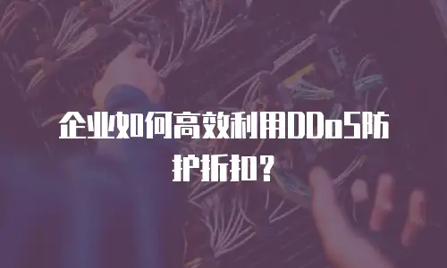 企业如何高效利用DDoS防护折扣？