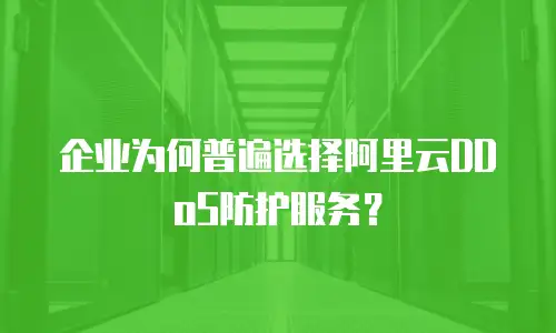 企业为何普遍选择阿里云DDoS防护服务？