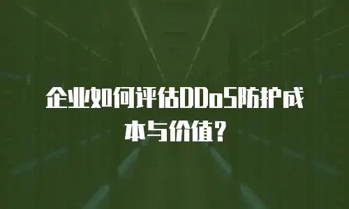 企业如何评估DDoS防护成本与价值？