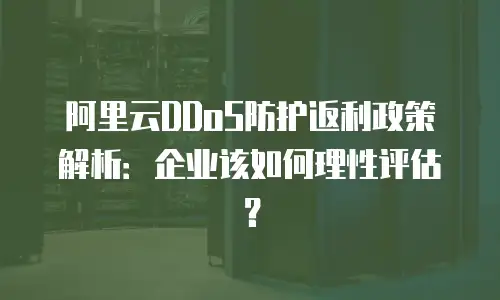 阿里云DDoS防护返利政策解析：企业该如何理性评估？