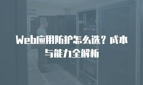 Web应用防护怎么选？成本与能力全解析