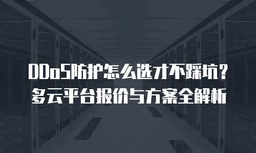DDoS防护怎么选才不踩坑？多云平台报价与方案全解析