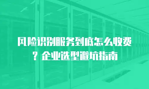 风险识别服务到底怎么收费？企业选型避坑指南