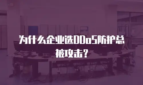 为什么企业选DDoS防护总被攻击？