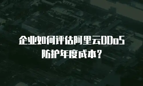 企业如何评估阿里云DDoS防护年度成本？