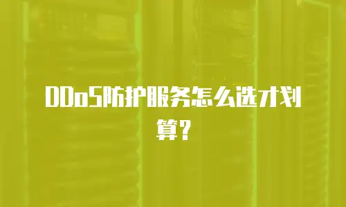 DDoS防护服务怎么选才划算？