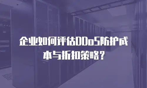 企业如何评估DDoS防护成本与折扣策略？
