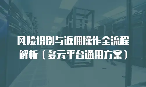 风险识别与返佣操作全流程解析（多云平台通用方案）