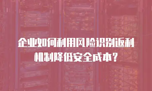 企业如何利用风险识别返利机制降低安全成本？