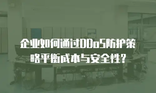 企业如何通过DDoS防护策略平衡成本与安全性？