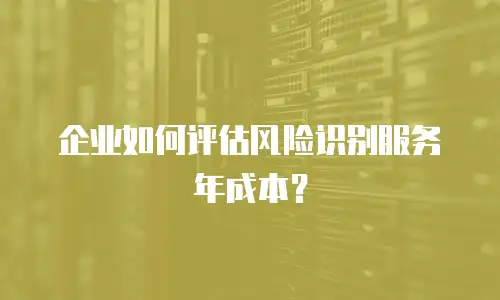 企业如何评估风险识别服务年成本？