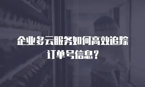 企业多云服务如何高效追踪订单号信息？