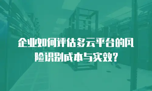 企业如何评估多云平台的风险识别成本与实效？